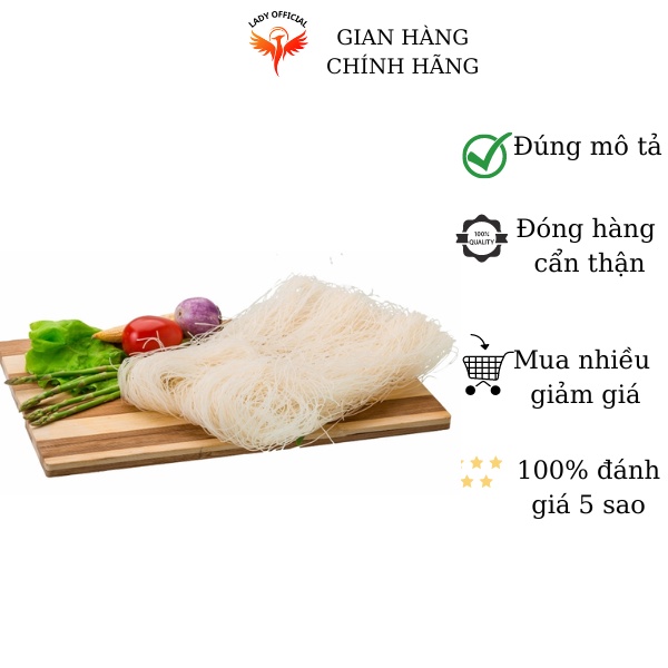 Bún gạo khô loại ngon sản xuất tại làng nghề truyền thống quỳnh côi làm thủ công tại nhà hàng chất lượng gói 500g
