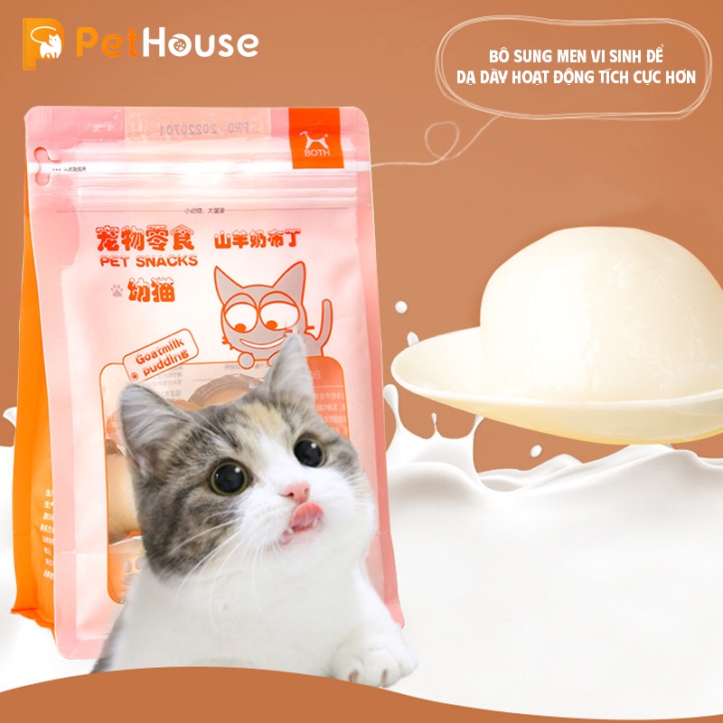 Pudding sữa dê cho mèo bổ sung canxi, dinh dưỡng Both - 1 viên