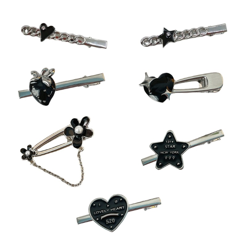 Kẹp Tóc Mỏ Vịt Nhiều Kiểu Dáng Phong Cách Gothic Mừng Năm Mới Chống Trượt Cho Nữ