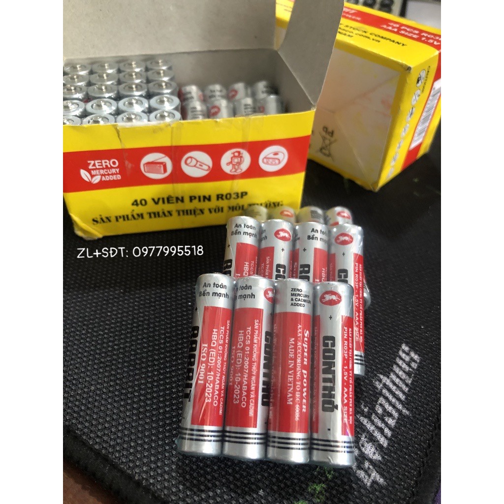 Pin Con Thỏ AAA Điều Khiển Nhỏ (Hộp 40 Viên)