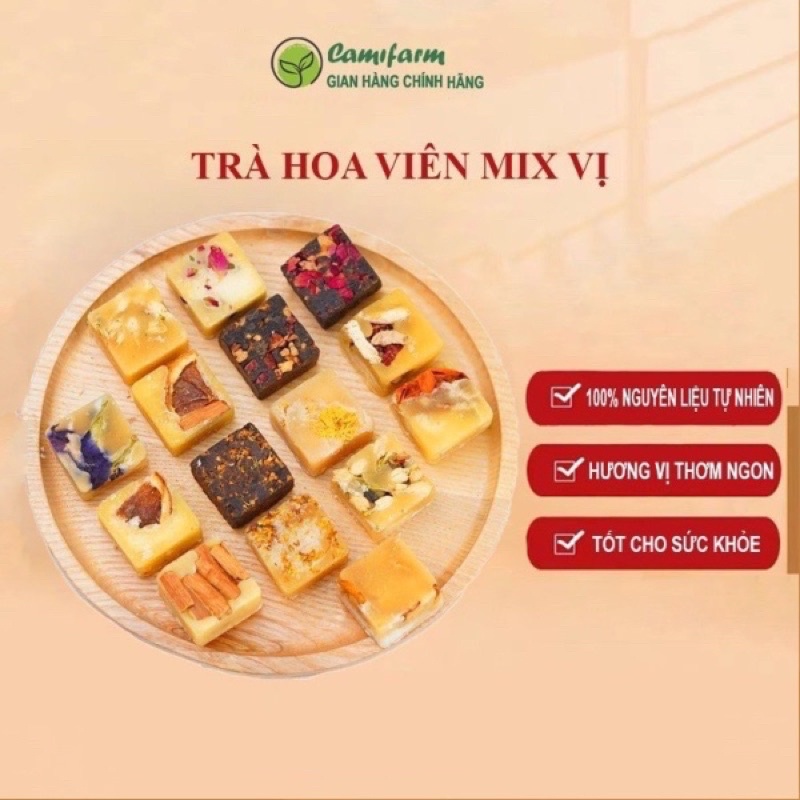 Trà hoa cúc đường phèn mix vị Camifarm hỗ trợ giảm cân, thanh lọc cơ thể, tốt cho sức khoẻ