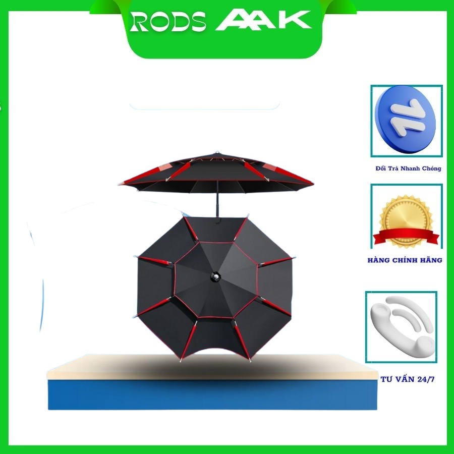 Ô câu cá 2 tầng che nắng che mưa ô 2m2,  ô 2m4 ô câu cá 2 tầng màu xanh đen cao cấp chất lượng giá r