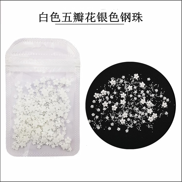 Phụ Kiện Trang Trí Móng Tay Bằng Acrylic Hình Hoa Nhiều Màu Dễ Thương