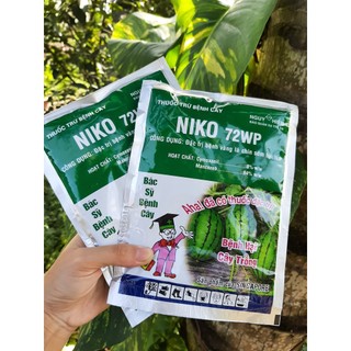 Trừ bệnh sương mai, vàng lá chín sớm Niko 72WP phòng trừ nấm bệnh gây hại cây trồng gói 100gram