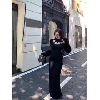 Đầm len cổ lọ body dáng dài/ Áo khoác lông croptop đai chữ