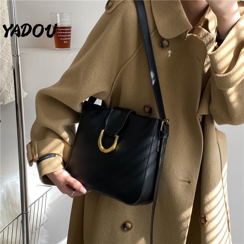 Túi xách YADOU da Pu kiểu vintage thời trang thu đông cho nữ