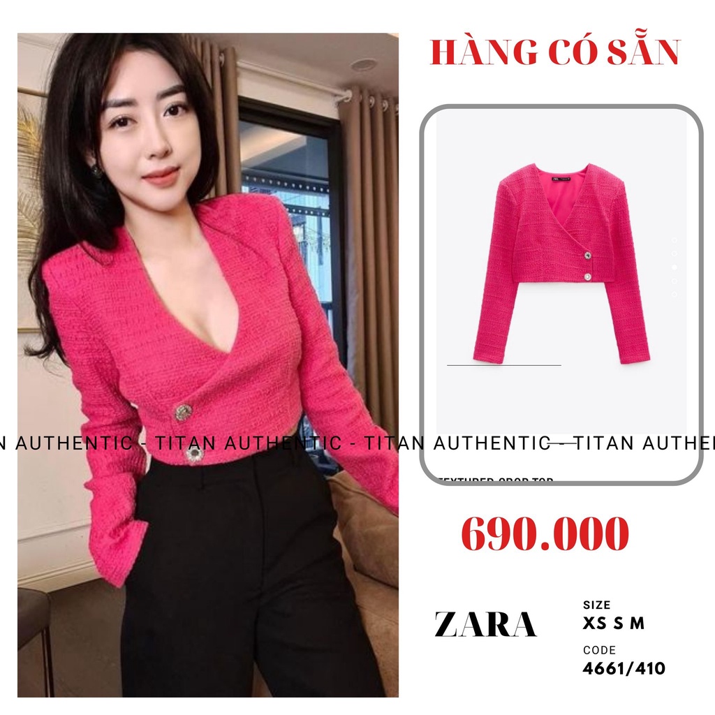 Áo blazer dạ croptop
