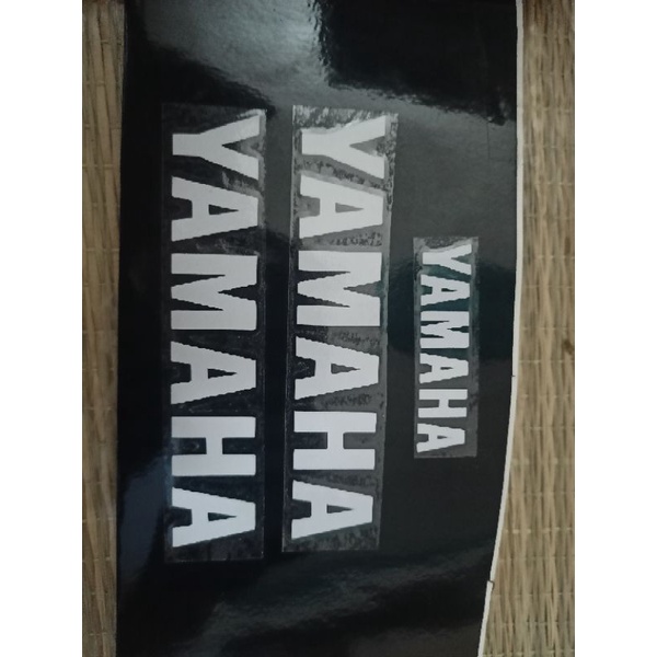 Bộ tem chữ yamaha màu trắng trang trí xe Exciter và sirius