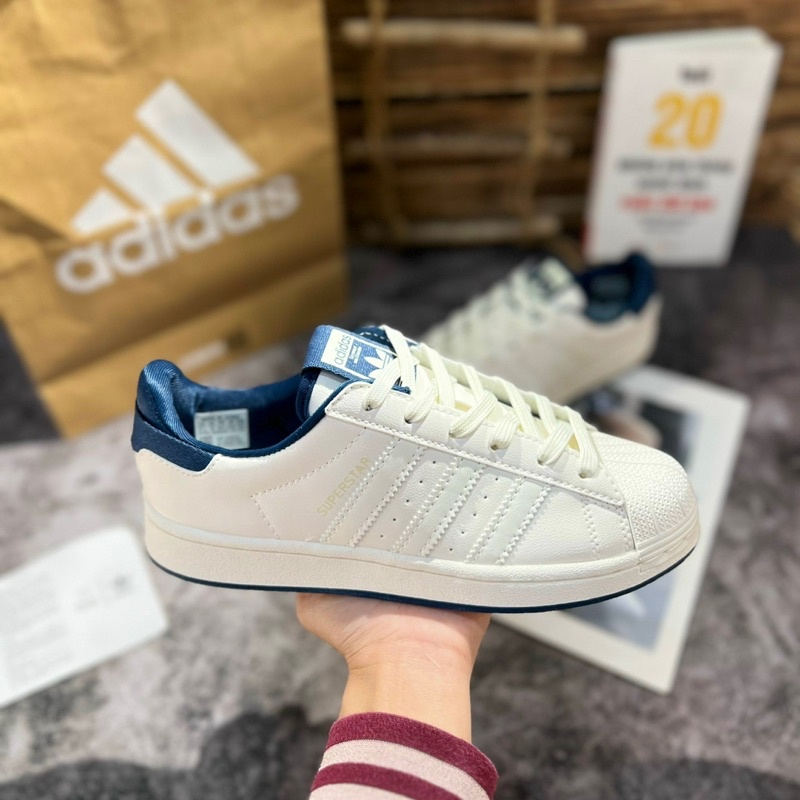 Adidas Superstar Adidas - Trắng Đế Xanh Than - Nam Nữ đều đẹp ❤️