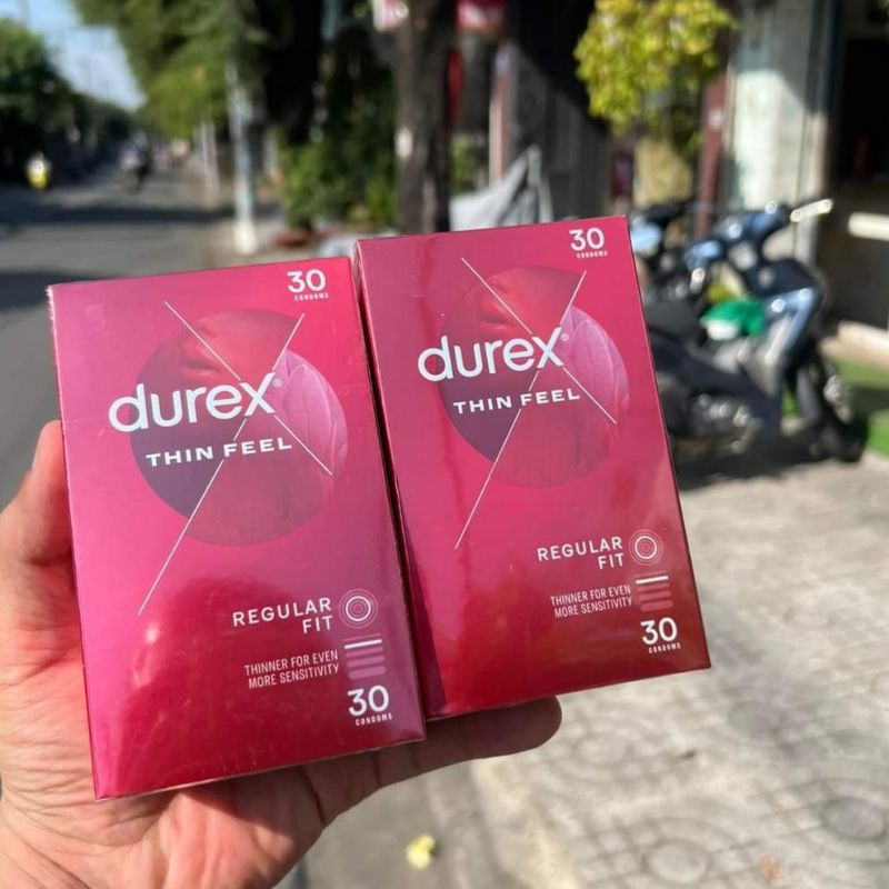 (Bill Úc) Bao cao su siêu mỏng Durex Fetherlite  hộp 30 cái