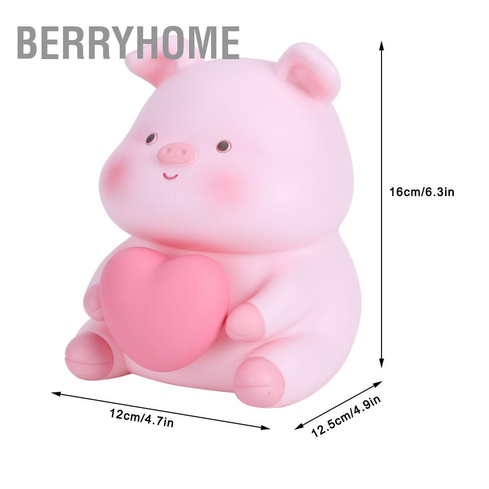Phim Hoạt Hình Dễ Thương Con Heo Tiết Kiệm Hộp Bình Có Đèn Ngủ Trang Trí Nhà Cửa Trẻ Em Quà Tặng BerryHome~