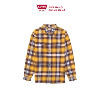 Áo sơ mi nam dài tay kẻ sọc màu vàng levis 19573-0124 áo sơ mi có túi