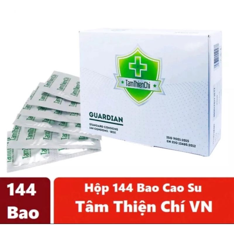 Bao cao su Tâm Thiện Chí Guardian mỏng trơn hộp 144 cái
