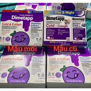 Siro nho giảm cảm cúm ho sốt trẻ em ngày và đêm children’s dimetapp day & night cold & cough 118ml x 3