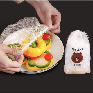 Màng bọc thực phẩm co giãn hình túi gấu set 100 chiếc