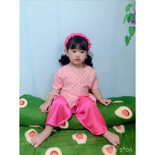 BỘ BÀ BA LỤA HOA CHO BÉ