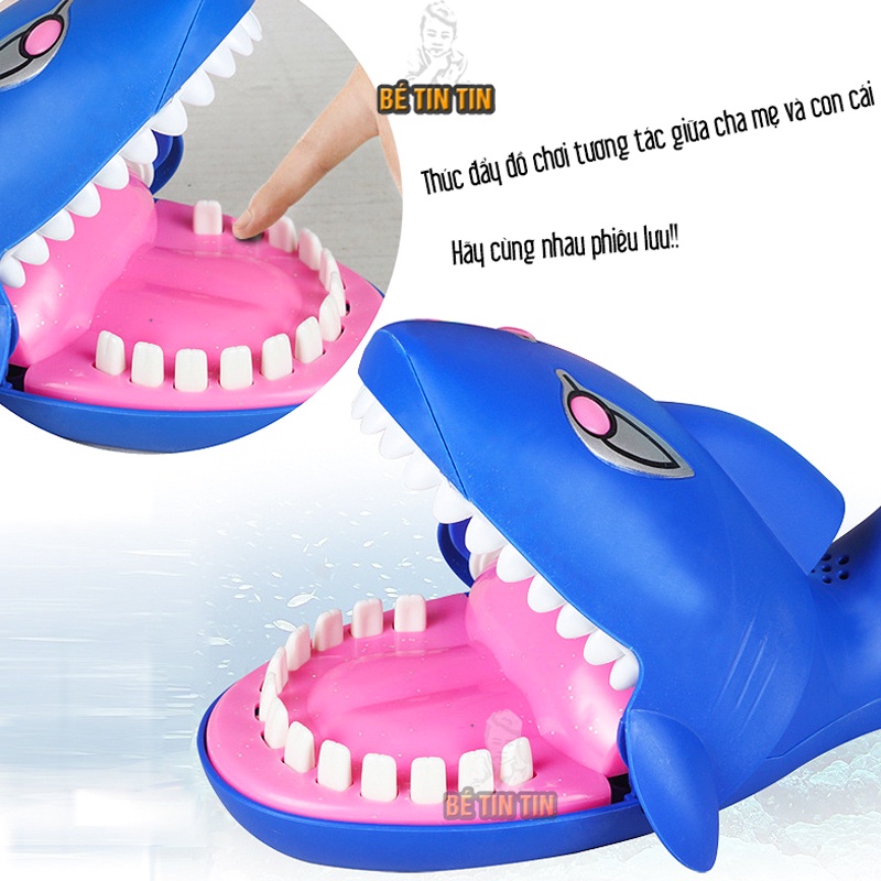 Đồ Chơi CÁ MẬP Cắn Tay CÓ LOA CÓ NHẠC / Đồ Chơi Cá Sấu Khám Răng Cho Bé - Đồ Chơi TinTin