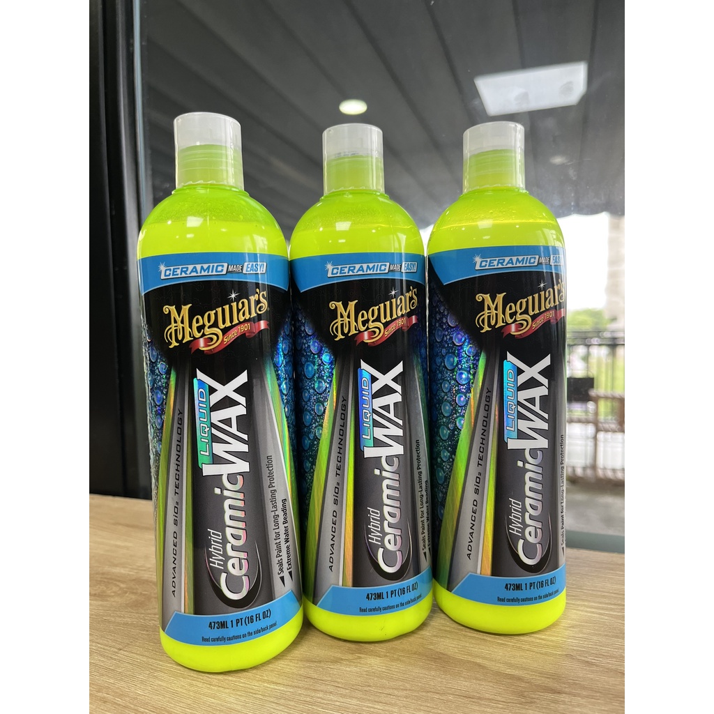 Meguiar's Wax bóng Ceramic cho sơn xe dạng kem - Hybrid Ceramic Liquid Wax - G200416, 473ml-Tặng kèm mút