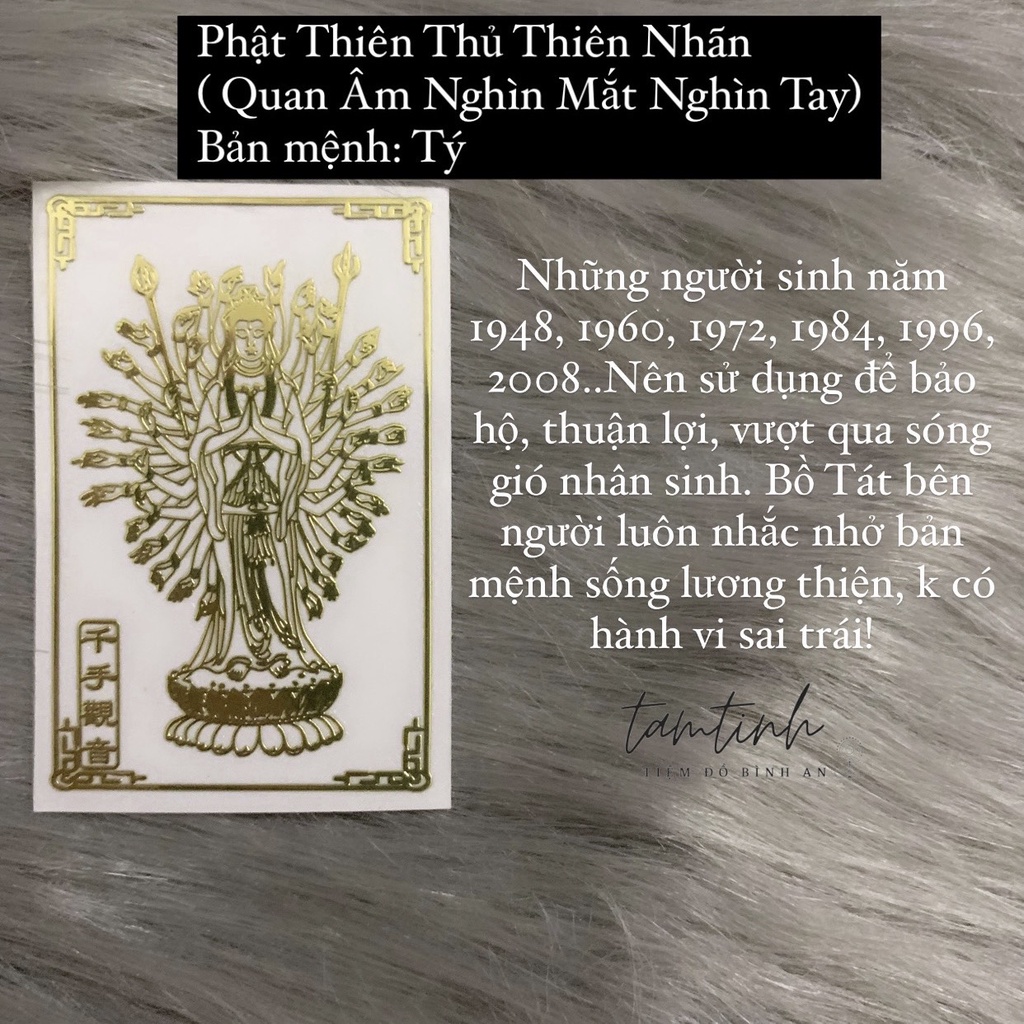 Miếng Dán Điện Thoại Phật Bản Mệnh 12 Con Giáp