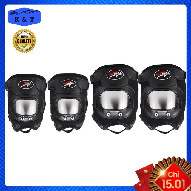 BỘ GIÁP BẢO HỘ ĐI PHƯỢT PROBIKER INOX DÀI& NGẮN TRỌN BỘ 4 MÓN