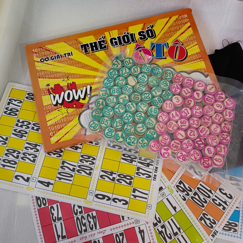 Bộ Đồ Chơi Lô Tô 90 Số LOẠI TỐT - Cờ Lô Tô , Cờ Giải Trí