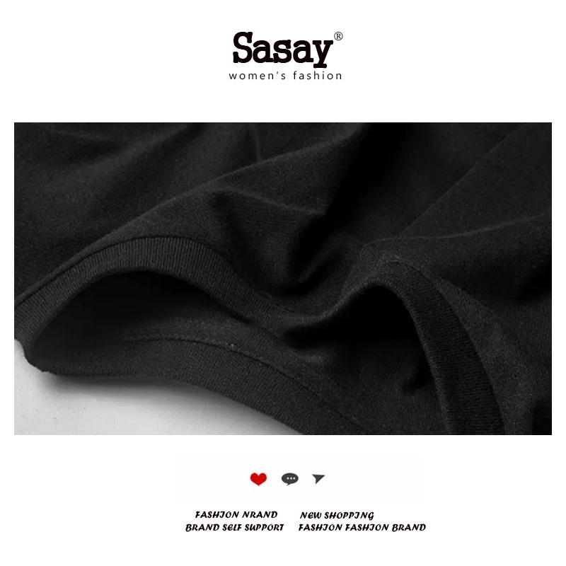 QADCOL Áo Thun Tay Ngắn Dáng Rộng Hở Vai Thiết Kế Trẻ Trung Cho Nữ