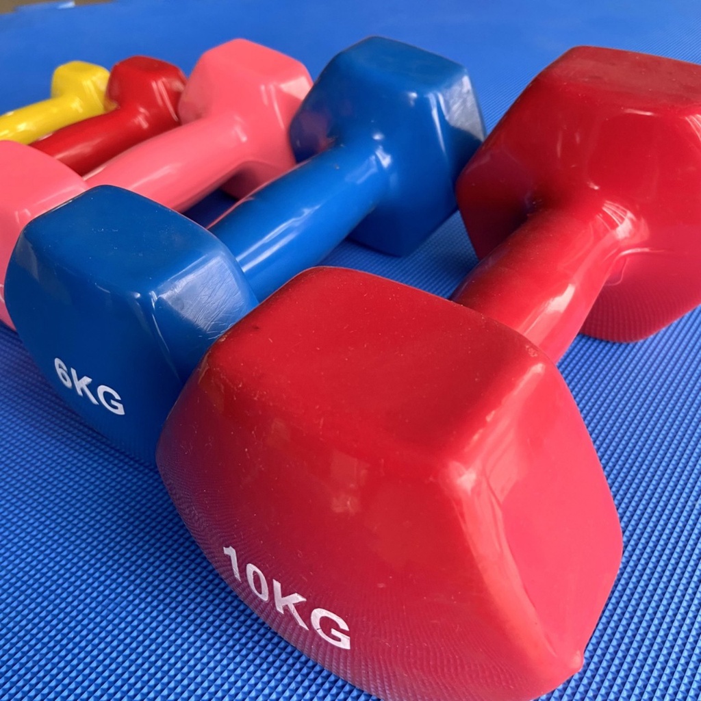 Tạ tay 4kg bọc cao su cao cấp, đẹp, an toàn, chuyên dùng tập gym, yoga