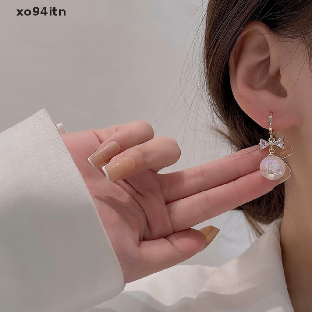 Khuyên Tai Dáng Dài Đính Ngọc Trai Vàng Phong Cách Nổi Tiếng Thời Trang Hàn Quốc 2022