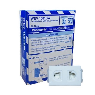1 cái - ổ cắm có màn che panasonic dòng wide wev1081sw chính hãng
