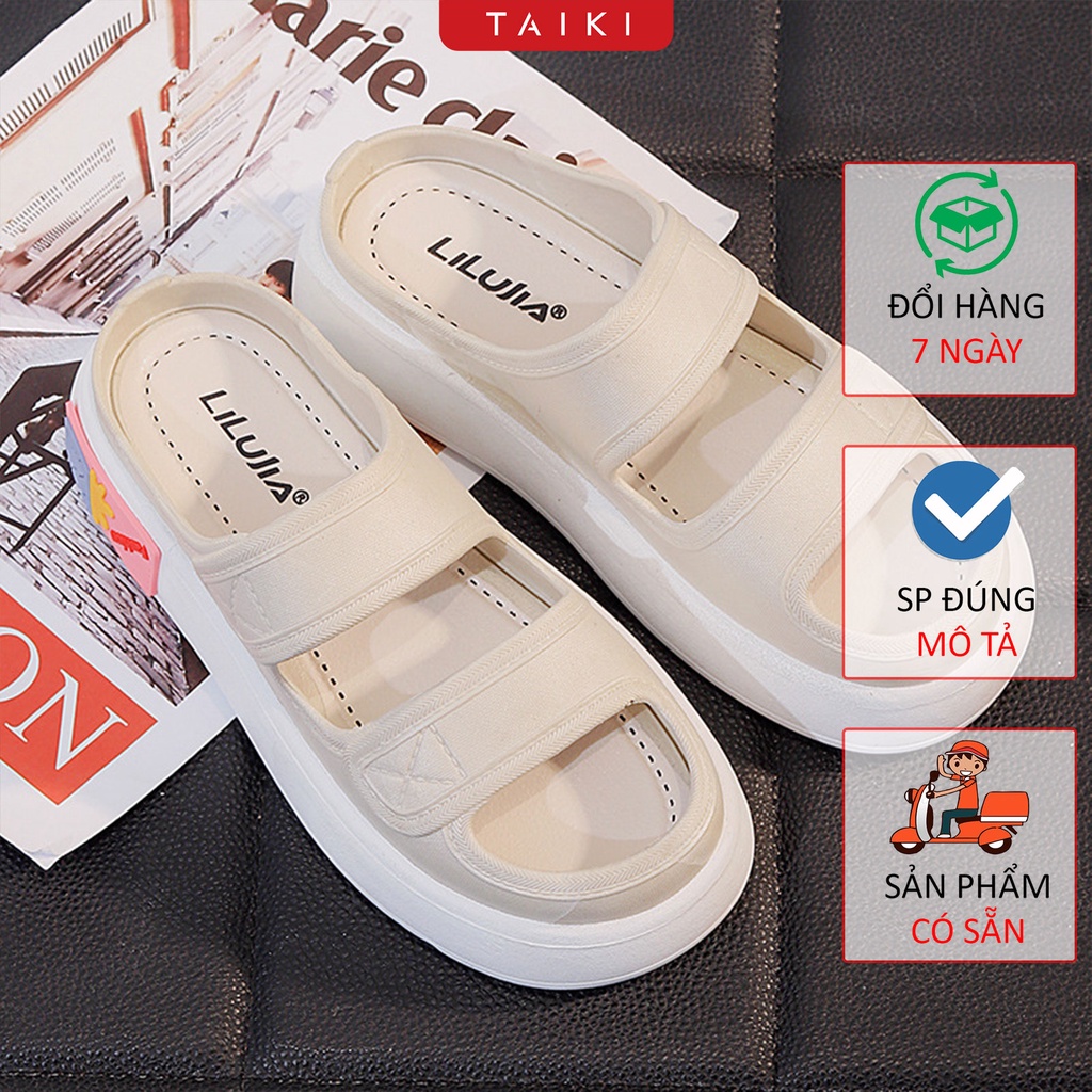 Dép Nữ Quai Ngang Đế Cao 4CM 🛫FREEE SHIP🛫 dép lê nữ thời trang đẹp đế siêu dẻo chống nước chống trơn