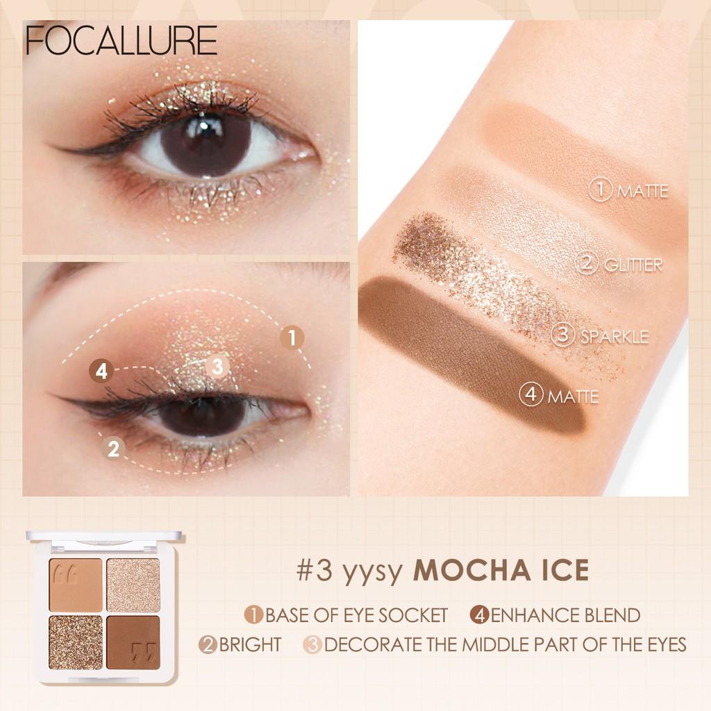 FA177 Bảng Phấn Mắt Focallure 4.8g Nhiều Màu Nhũ Lì Sắc Tố Cao