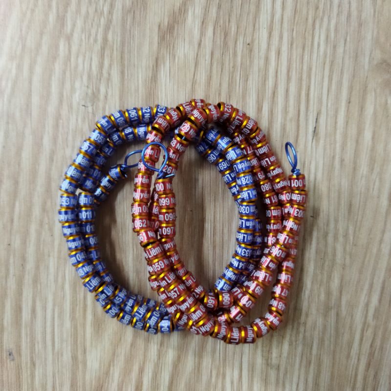 Set 10 vòng đeo chân chim chòe lửa, chòe than nhập Indo