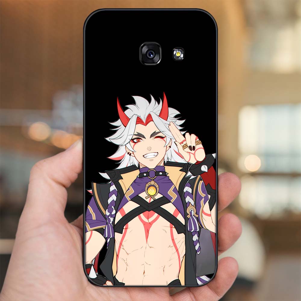 Ốp lưng Samsung A3 2017, A5 2017, A7 2017 viền đen in hình Arataki Itto Genshin Impact