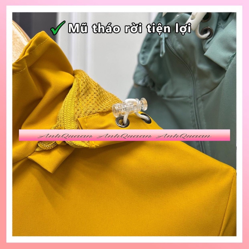 Áo khoác gió nữ 2 lớp cao cấp chống nước,chống bám bụi,cản gió,chống tia UV 2022-AnhQuaanShop