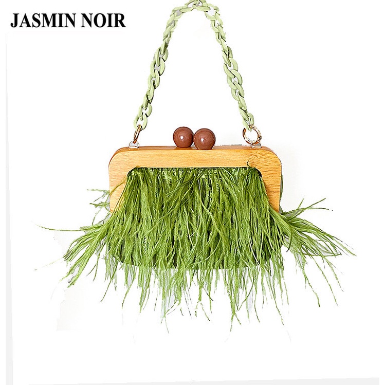 Túi Xách JASMIN NOIR Đeo Chéo Phủ Lông Thời Trang Sành Điệu Dành Cho Nữ