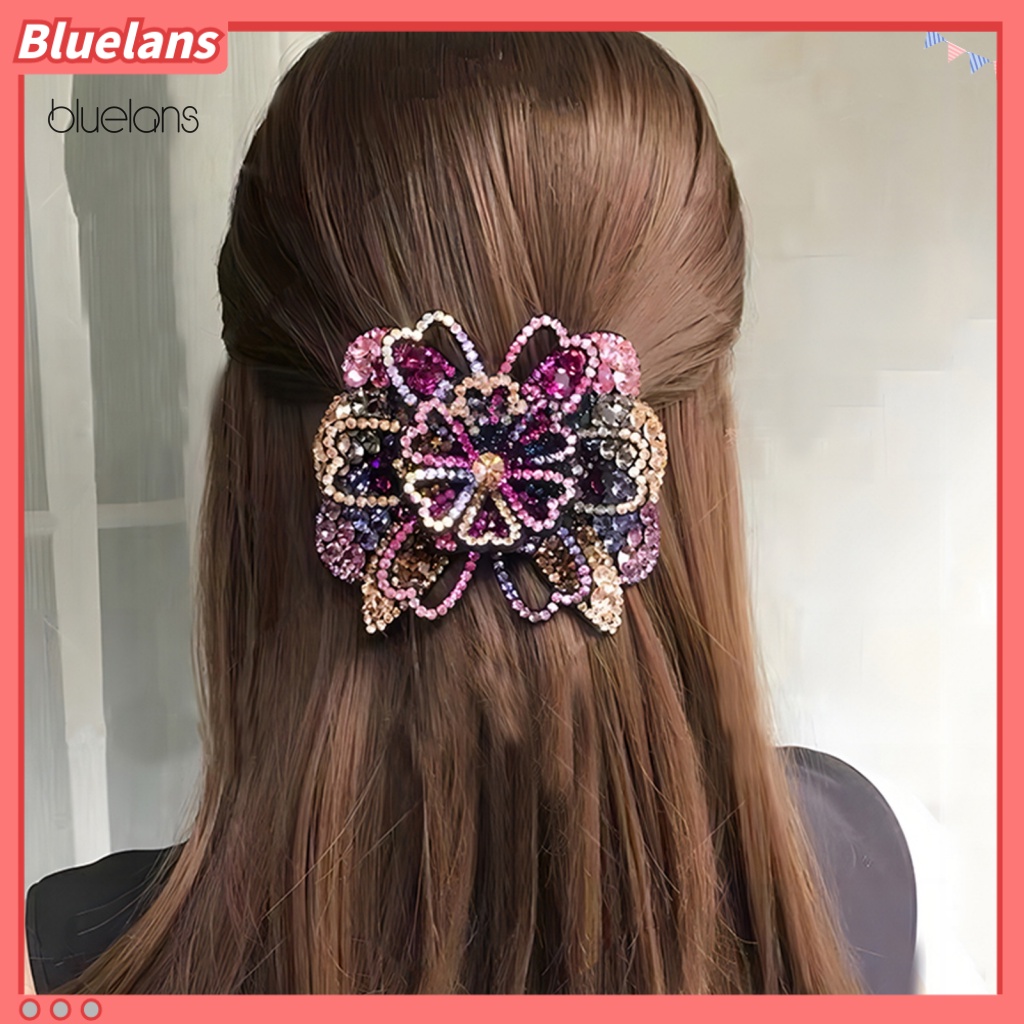 Kẹp Tóc Đuôi Ngựa Hình Hoa Đính Đá Ngọt Ngào Thanh Lịch