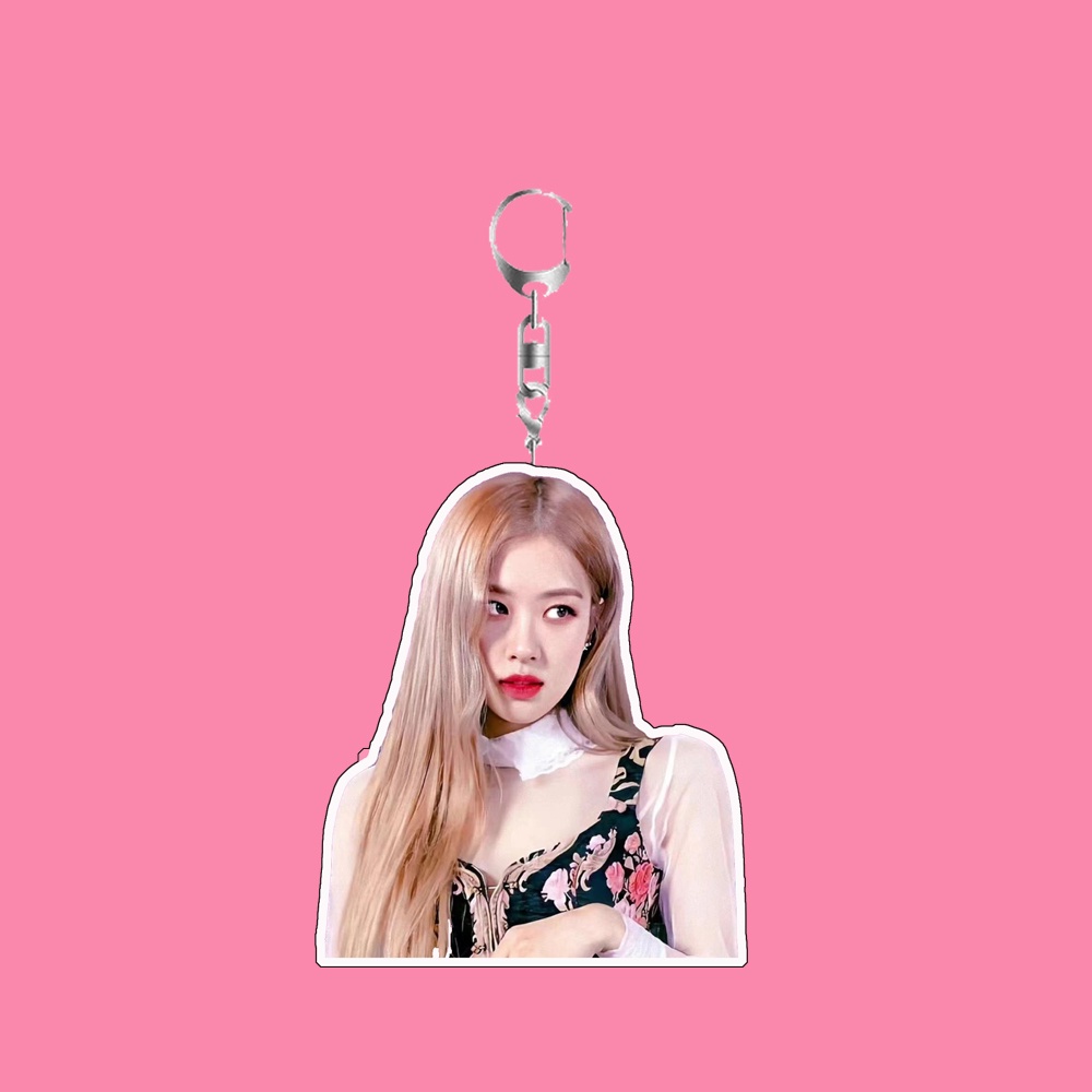 Móc Khóa Bằng Acrylic In Họa Tiết BLACKPINK Ros Dành Cho Học Sinh