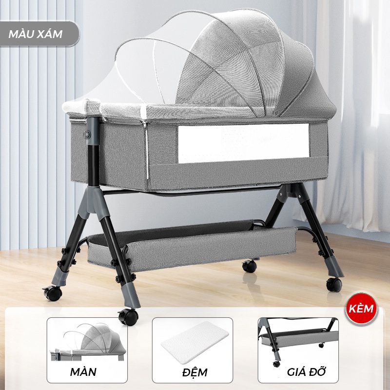 Mua Nôi cho bé ghép cạnh giường bố mẹ tăng chỉnh được chiều cao,Nôi cũi ...