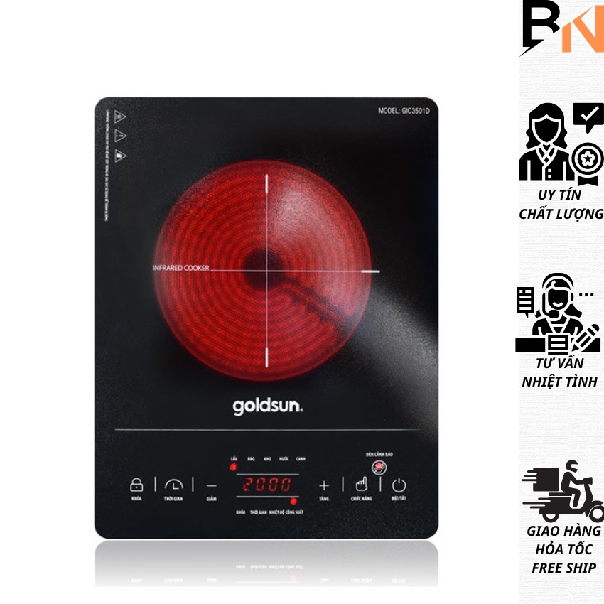 Bếp hồng ngoại Goldsun GIF3500M Tiện Dụng Bảo hành 12 tháng