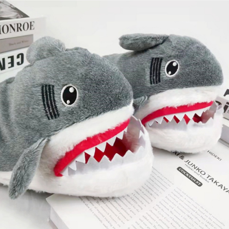 Dép bông đi trong nhà Dép trong nhà cá mập siêu Cute MK0809