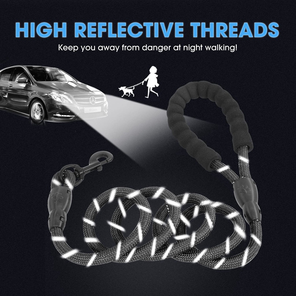 Dây Xích Chó Cho Chó Nhỏ 1.5m Dây Xích Chó Con Trượt Có Thể Điều Chỉnh Với Tay Cầm Thoải Mái- Dây Xích Huấn Luyện Phản Quang Cho Chó Vừa Và Nhỏ