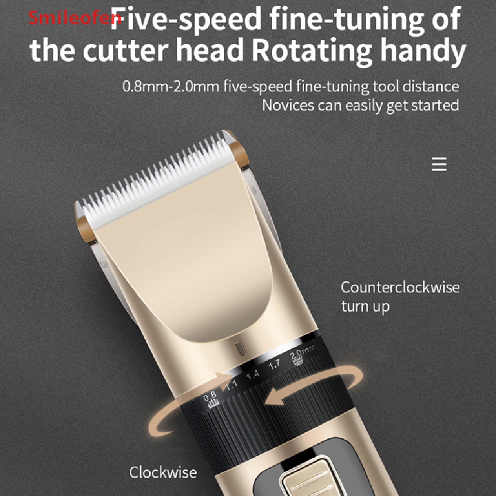 [Smileofen] Men's Hair Clippers Beard Trimmer Portable Rechargeable Electric Hair Clipper New
