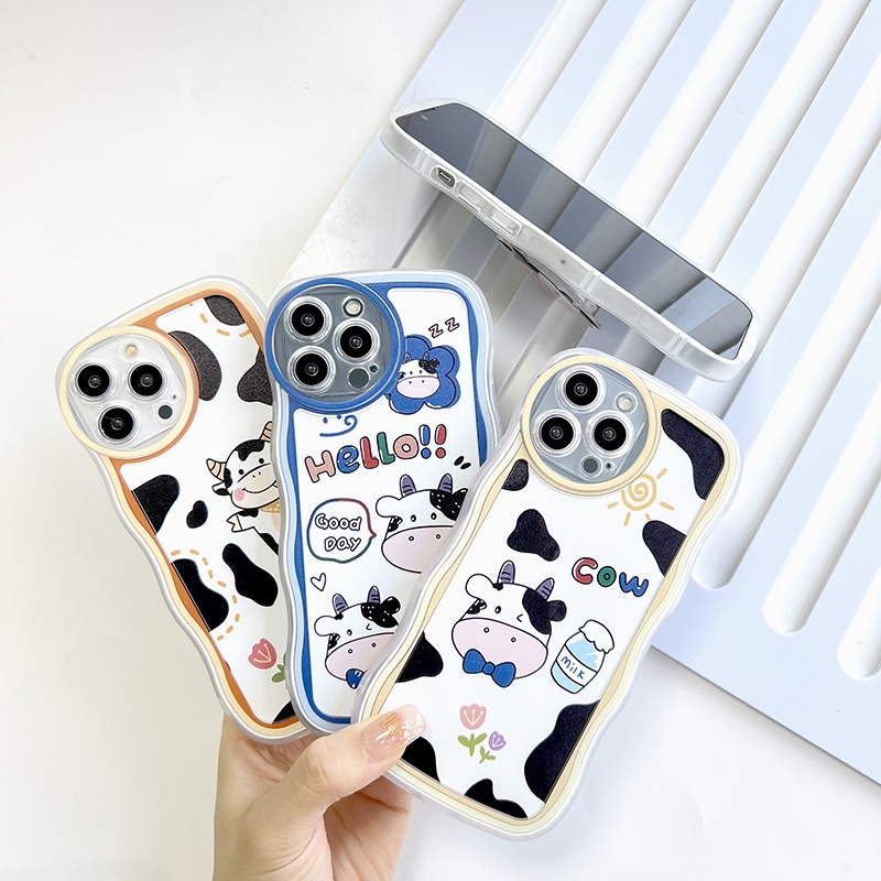 Samsung Galaxy A10 A10S A11 A12 A13 A14 A21S A51 4G 5G Cho Ốp lưng điện thoại In Hình Cute Cow