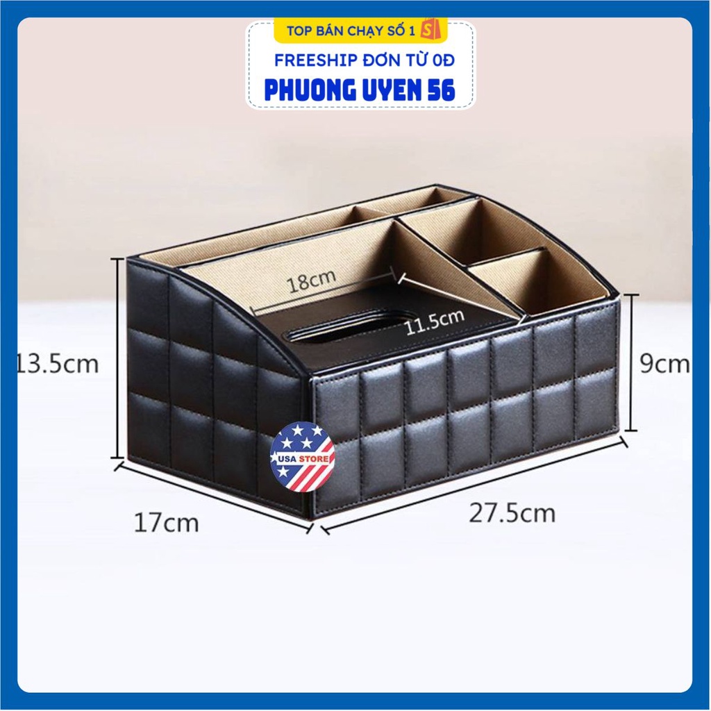 Giá Để Đồ 4 Ngăn Kiêm Đựng Giấy Bọc Da