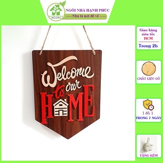 Bảng gỗ decor trang trí nhà cửa- mẫu bm_029 welcome home