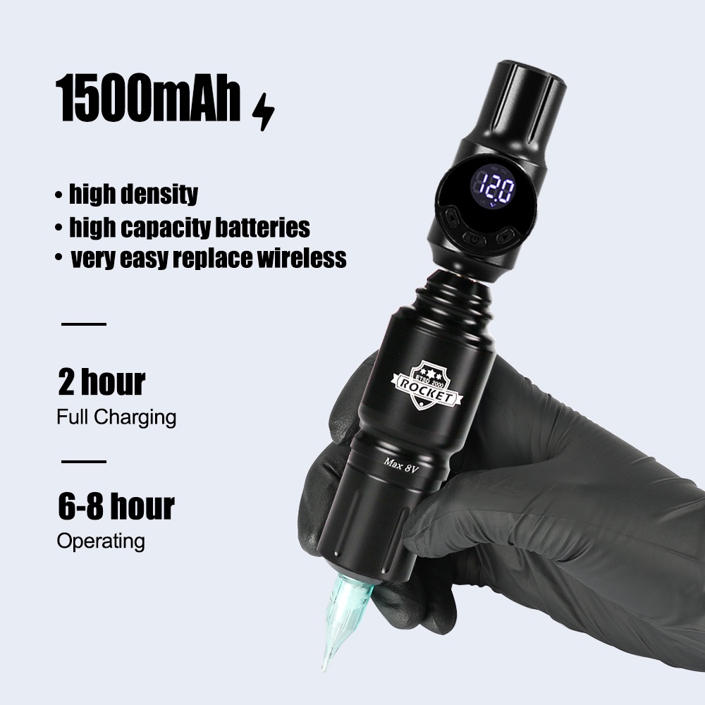 Bộ Máy Xăm Hình Mini Hoàn Chỉnh Với 4 Mẫu Pin RCA Không Dây