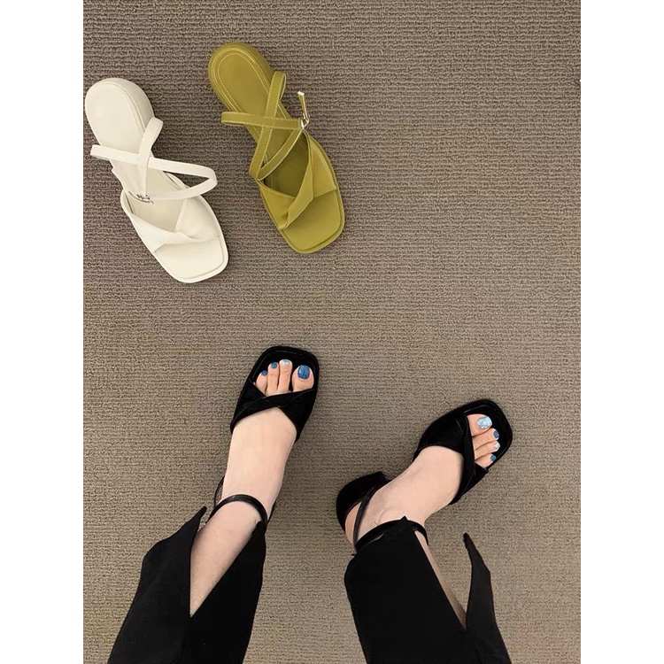 Basic Sandals Đế 4cm Quai Xoắn Thời Trang