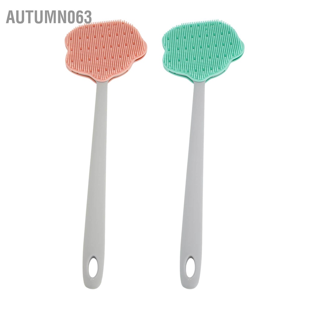 Bàn Chải Tắm Bằng Silicon Tay Cầm Dài Mềm Mại Thoải Mái Tiện Dụng