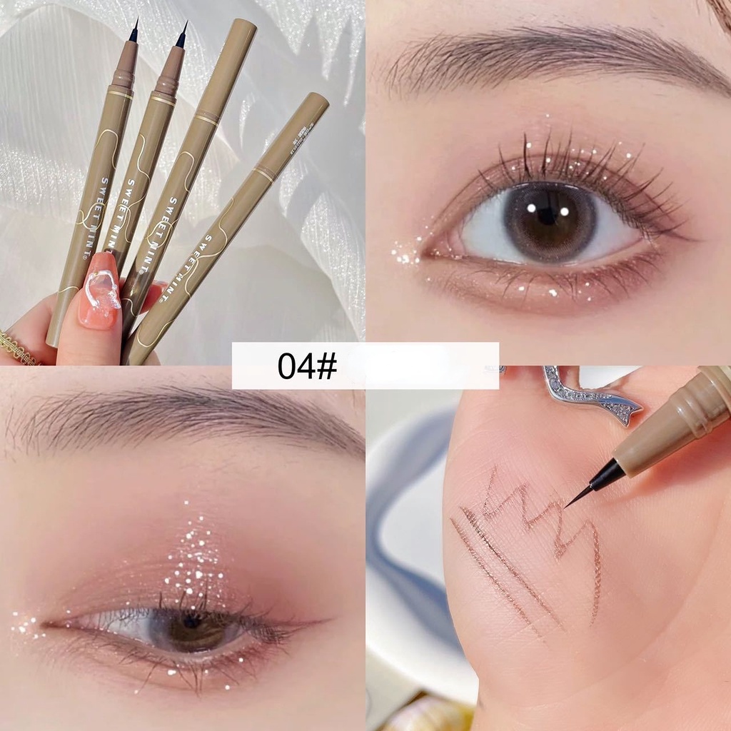Bút Kẻ Mắt Dạng Lỏng Sweet Mint 0.05mm Nhanh Khô Chống Thấm Nước Không Nhòe