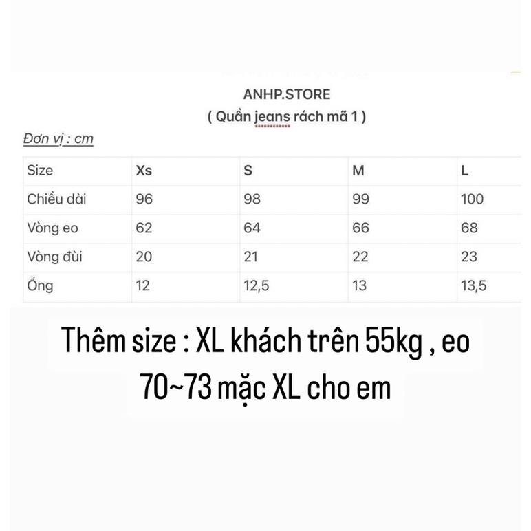 Quần Jeans Rách 1 Bên Màu Cũ